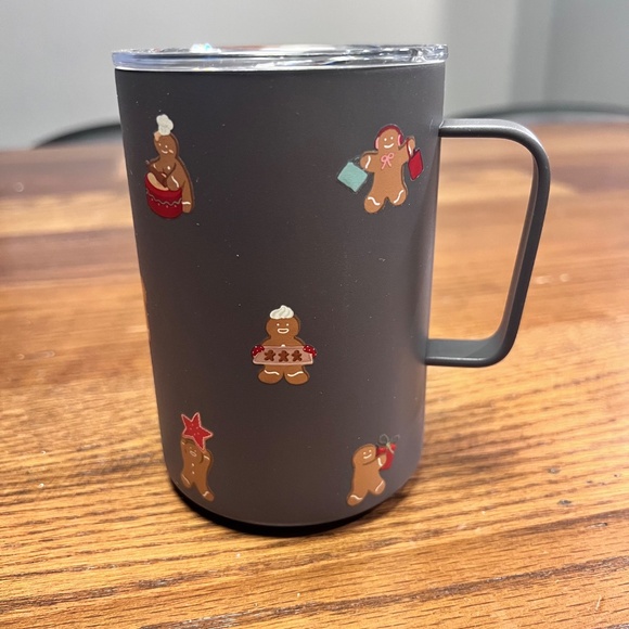 NWT🎄Starbucks x MiiR 2025 Holiday Winter Grey Gingerbread Men SS 16 oz Mug - Picture 3 of 7